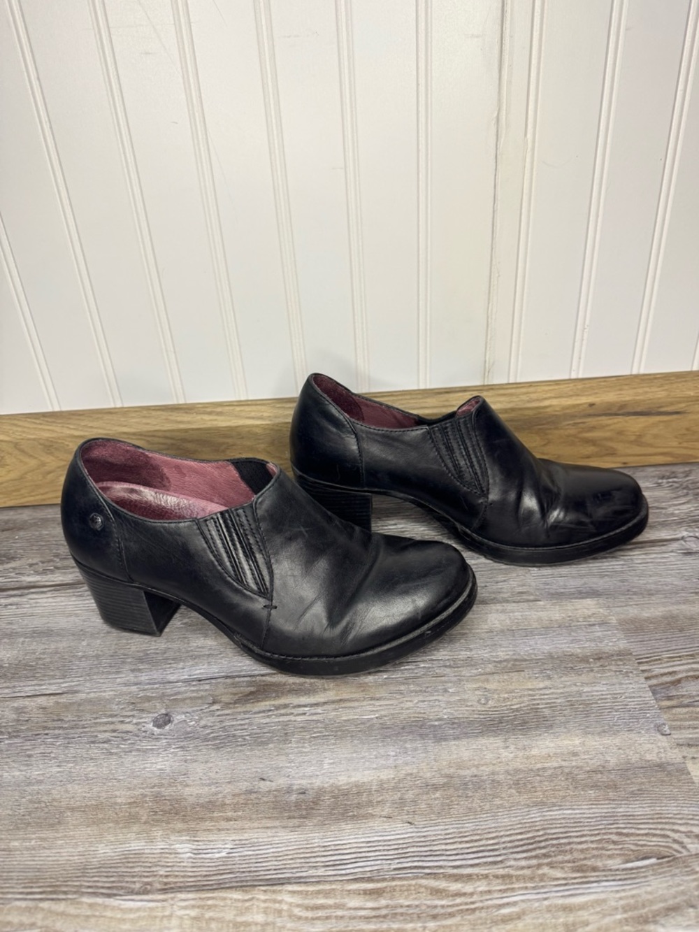 Dansko Womens Black Leather Adrienne Ankle Bootie Block Heel EU 40 or US 9.5-10